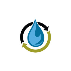 Vector of Water recycle logo sign   design eps format