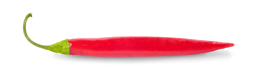 red chili pepper isolated on white background