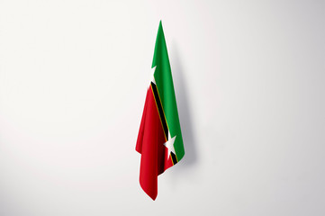 Saint Kitts and Nevis Flag Hanging Isolated with Copy Space - 3D Illustration
