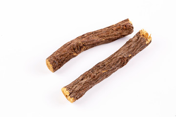 Licorice on the white background