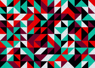 Pattern with random colored triangles Generative Art background illustration