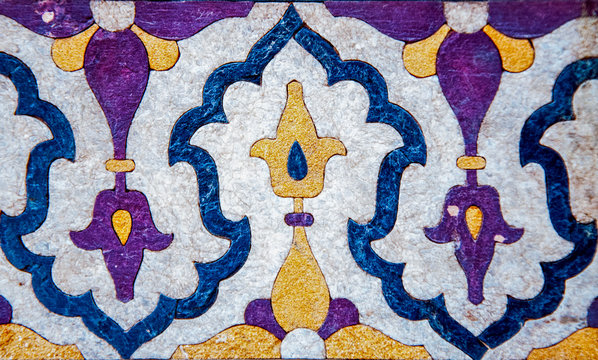 Geometric Mosaic Pattern Of The Mughal Empire 