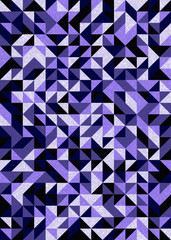 Pattern with random colored triangles Generative Art background illustration