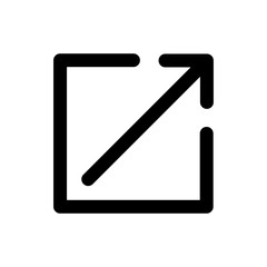 arrow open page icon trendy flat design