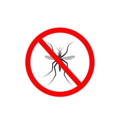 Anti mosquito sign vector illustration.