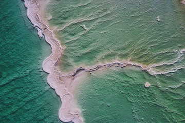 View on Dead Sea in Israel. Aerial photography and tourism in Israel