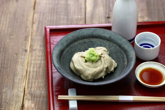 sobagaki  is  a  japanese dish of boiled fresh buckwheat flour, like a polenta.