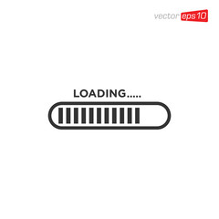 Loading Sign Icon Vector Template