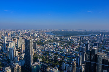 Vue panoramique de jour sur Bangkok