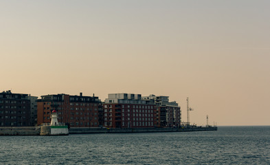 Some apartment buildings built close to the sea in Malmö, Sweden