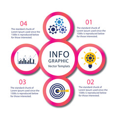 Four  Steps Timeline Slide Template