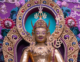 Fototapeta premium Namdroling Nyingmapa Monastery, Kushalnagar, Karnataka, India