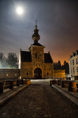 Fototapeta na wymiar Jehay castle at night
