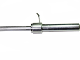 Grif rod with a lock on white background