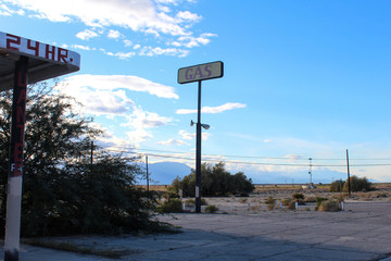 gas station in the desert