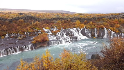 waterfalls in autumn