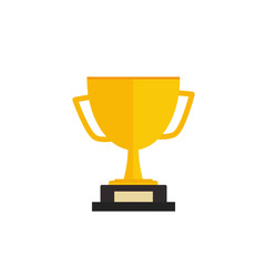 Gold trophy icon - trophy icon - winner icon - first prize icon vector illustration