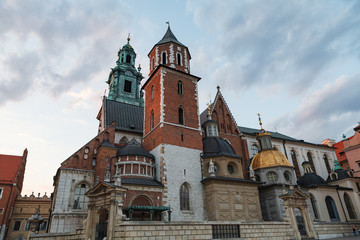 Fototapeta na wymiar Wawel Royal Castle and Cathedral. Summer time.