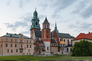 Fototapeta na wymiar Wawel Royal Castle and Cathedral. Summer time.