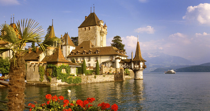 Oberhofen Castle, Lake Thun, Switzerland 