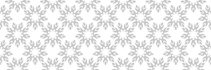 Seamless floral background with gray flowers