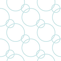 Geometric seamless pattern. Blue ornament on white background
