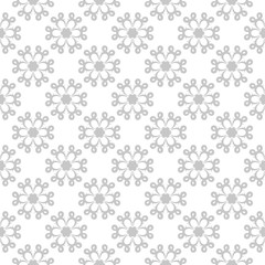 Floral seamless pattern. Gray and white background. Vector illustration