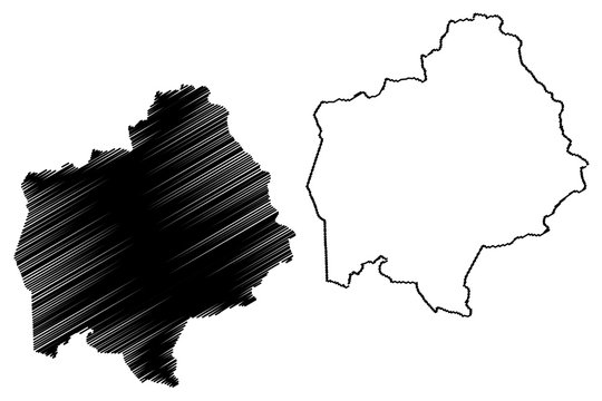 Comerio municipality (Commonwealth of Puerto Rico, Porto Rico, PR, Unincorporated territories of the United States) map vector illustration, scribble sketch Comerio map