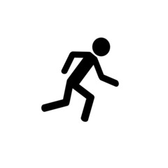 Runner action figure icon. A simple illustration of an element from the concept of behavior. Isolated on a white background.