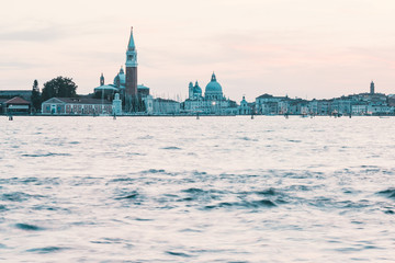 Fototapeta premium Sea view on Venetian lagoon, Venice Italy.
