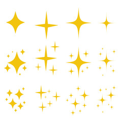 Sparkling black and white symbol vector A set of original sparkling starter icons, a shiny shine, light effect stars,shiny flash,decoration twinkle,Glowing light effect  and bursts collection Vector