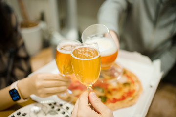 ビールで乾杯