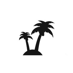 silhouette of palm tree on the beach