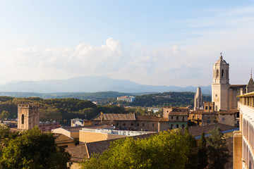 The medieval quarter of Gerona.  Costa Brava, Catalonia, Spain.