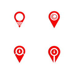 Location pin icon logo design vector template