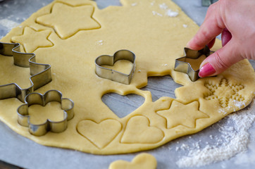 Gingerbread cookies making