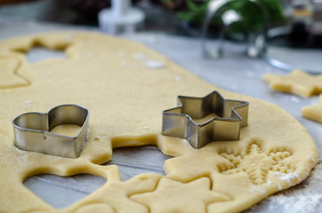 Gingerbread cookies making