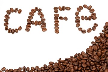 inscription coffee beans cafe and coffee