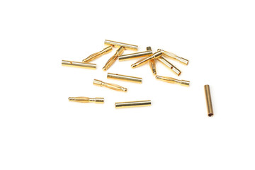 gold connector isolated on a white background. Auto parts.