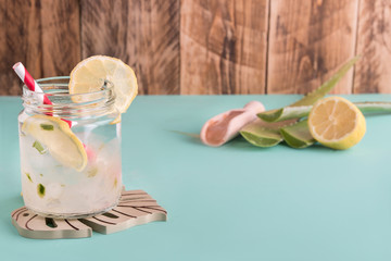 Aloe vera with lemon juice