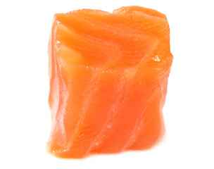 Red fish. Raw salmon fillet isolate on white background