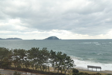 Obraz premium Window View - Sea Waves