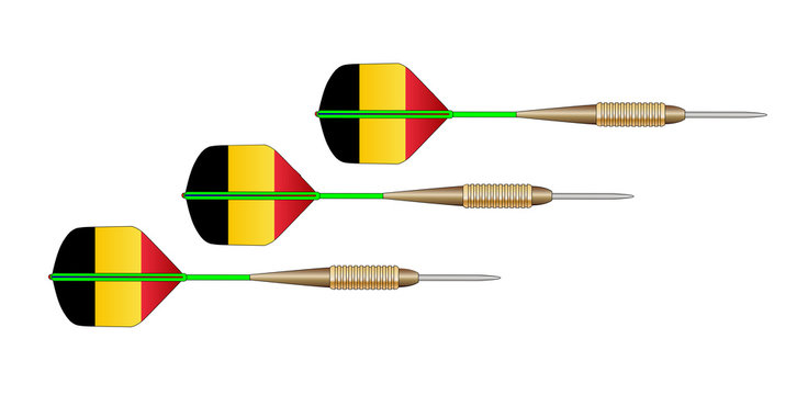 Belgium Flag Dart Set