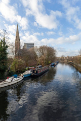 Little Venice in London, Paddington on a winter day