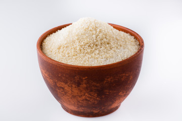 natural animal gelatin on white acrylic background