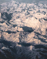 aerial view of mountains