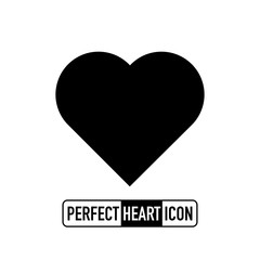 black perfect shape heart icon isolated vector