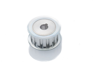 Timing pulley on white background