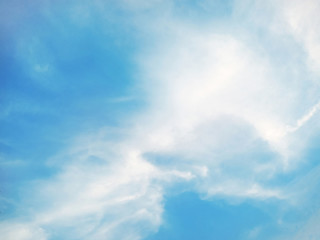 Blue sky background with white clouds