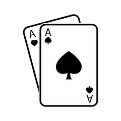 Spades ace icon vector design template